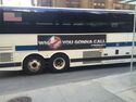Movie ad on exterior of bus in New York City (credit: pinterest zerothdegree Levvi)