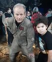 Bill Murray and Logan Kim between filming at the Farmhouse studio set (Credit: Logan Kim)