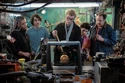 Still of Lars Pinfield, Trevor, Lucky, Podcast, and Ray examining cursed object in Empire Issue #433 (March 2024) posted on January 15, 2024