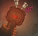Looking down at back of meter as seen in Ghostbusters International #3