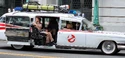 Ecto-1 filming at City Hall Park in New York on June 4, 2023 (Credit: Unique Esaw)