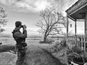 Peter Markowski outside Farmhouse on location (Credit: Peter Markowski)