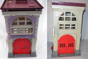 Two photos comparing a purple painted front vs a non painted front