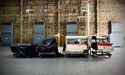 The third Ecto-1 car, a 1961 Cadillac that was chopped into sections for some interior filming (Credit: Jason Reitman)