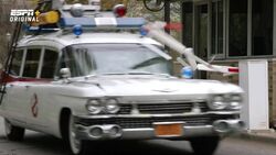 The Ghostbusters' Ecto-1 rides again in new preview of ESPN's Peyton & Eli's  Spooky Adventure - Ghostbusters News