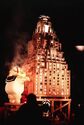 Stay Puft on fire at 550 Central Park West miniature, seen in "Sense of Scale"