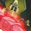 Galvatron's throne seen in Transformers/Ghostbusters Issue #5