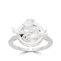 Promo Image of Ghostbusters Diamond Logo Ring in Sterling Silver