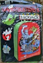 Front of "Bags of Character" Backpack (red background) in package