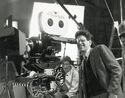 Harold Ramis looks in camera during production on Ghostbusters (Credit: Prop Store)