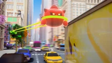 Flame flying at rocket speed.