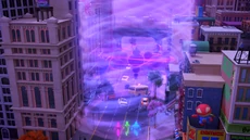 A boosted Levisfer creating an anti-gravity vortex.