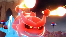 Artiflame firing its rocketworks from its horns.