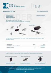 An order for a SKP S-5000 Tuned Propulsion System 4 units and Optronic Laser Navigation Module 1 unit by Skell Technology.