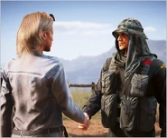 The meeting of Bowman and Pac Katari