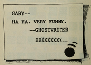 Ghostwriter writes Gaby a message about the second ghost riddle