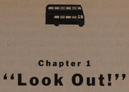 The double-decker bus icon that is at the start of every chapter, shown with chapter one