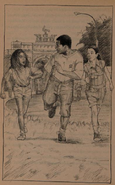 Running away from an angry man