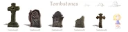 Concept art of some tombstones.