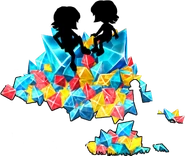 Giana and Maria with their diamonds (without background).