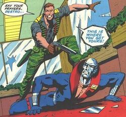 Flint confronts Destro.