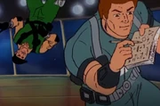 Wet-Suit does the math on how much oxygen is left in the club.
