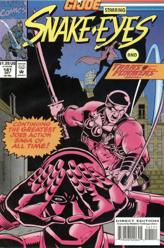 Snake Eyes - GI Joe Marvel comics - Larry Hama - Ninja -Character profile 