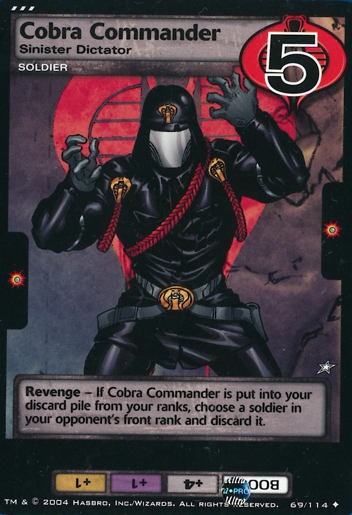 Cobra Commander Sinister Dictator G.I.Joe TCG Wiki Fandom