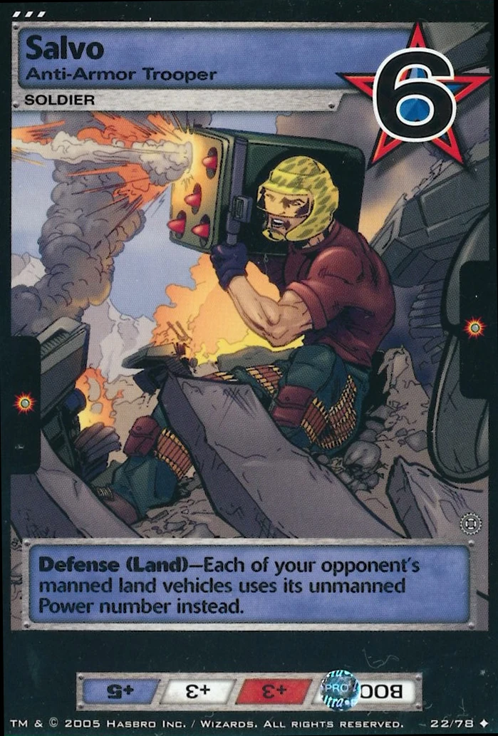 Salvo AntiArmor Trooper G.I.Joe TCG Wiki Fandom