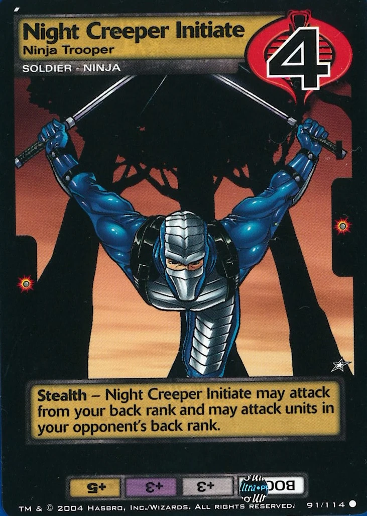 Night Creeper Initiate Ninja Trooper G.I.Joe TCG Wiki Fandom