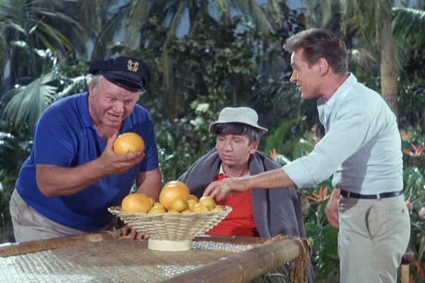 The Skipper and Professor show Gilligan the lemons and grapefruits.