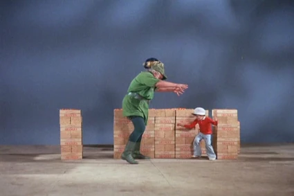 Alan Hale Jr (Skipper) as "The Giant," and Bob Denver's Son as little "Jack" in a dream of Gilligan's.