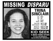 Missing poster for Trina Sinclair