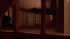 Vlcsnap-2025-09-26-13h29m50s441.png (1.53 MB) Brigitte hides below the staircase. She can see the ping-pong table in the utility room through the unfinished wall.