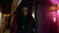 Vlcsnap-2025-09-26-13h50m50s787.png (1.76 MB) The entrance to the bedroom. On the far end of the basement we see a shelf with bootled food at the end of the corridor to the laundry and freezer room.