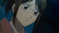 Otae wearing Shinpachi's glasses in Episode 289