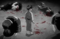Lil toshi revenge.png (1.03 MB) Hijikata after attacking the bandits who hurt his brother in Episode 245