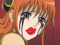 Kagura crying in make-up