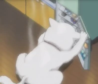 Sadaharu opens the refrigerator to cool off the heat wave in Episode 21