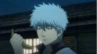 Gintoki with a banana in Episode 293