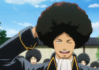 Kondou wearing Afro wig in Episode 295