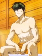 Hijikata in the sauna in Episode 48