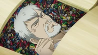 R.I.P. Hijikata Episode 267.jpg (378 KB) Deceased Hijikata while holding onto the battery inside his coffin that is full of batteries in Episode 267