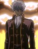 Gintoki with Shinsengumi uniform in Shinsengumi Crisis Arc