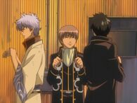 Sougo removed the handcuff from Gintoki and Hijikata's wrists in Episode 166