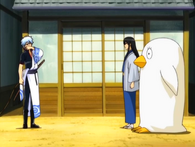 Gintoki, Katsura and Elizabeth in Episode 15
