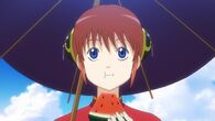 Kagura eating watermelon in Episode 286