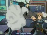 Sougo fire his rocket launcher in Episode 8