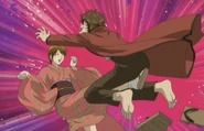 Oryou kicking Sakamoto in the balls (Episode 57)
