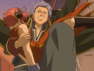 Gintoki rescued Kagura in Episode 13